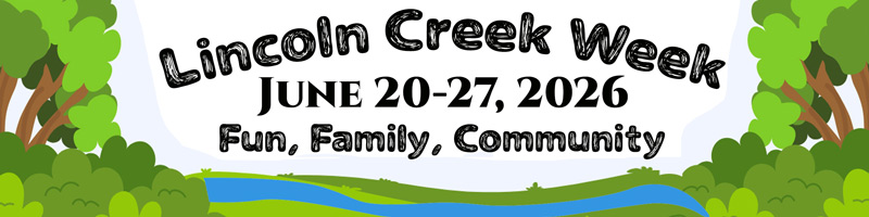 Lincoln Creek Week web page footer